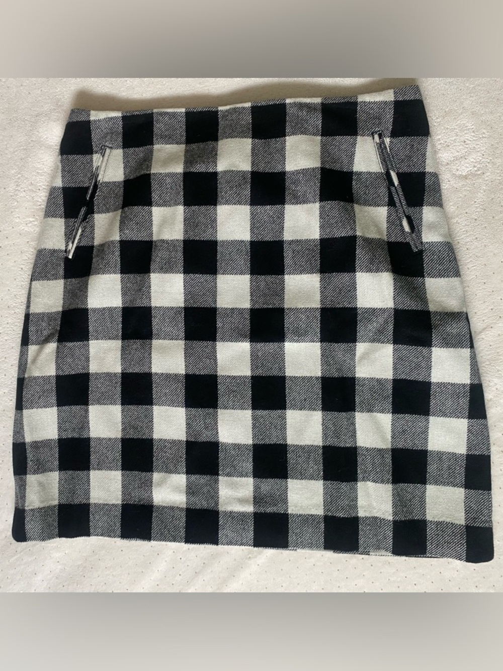 Talbots Wool Skirt  Black and White Size 12